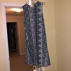 Blue paisley tank dress
